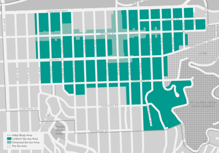 Inner Sunset Green Benefit District Map