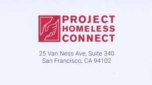 Project Homeless Connect (PHC) business card front